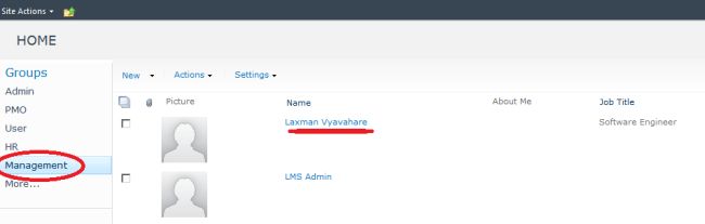 Creating User Group in SharePoint Site